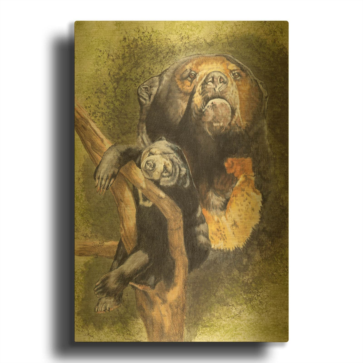 'Languid' By Barbara Keith Gold Metal Wall Art