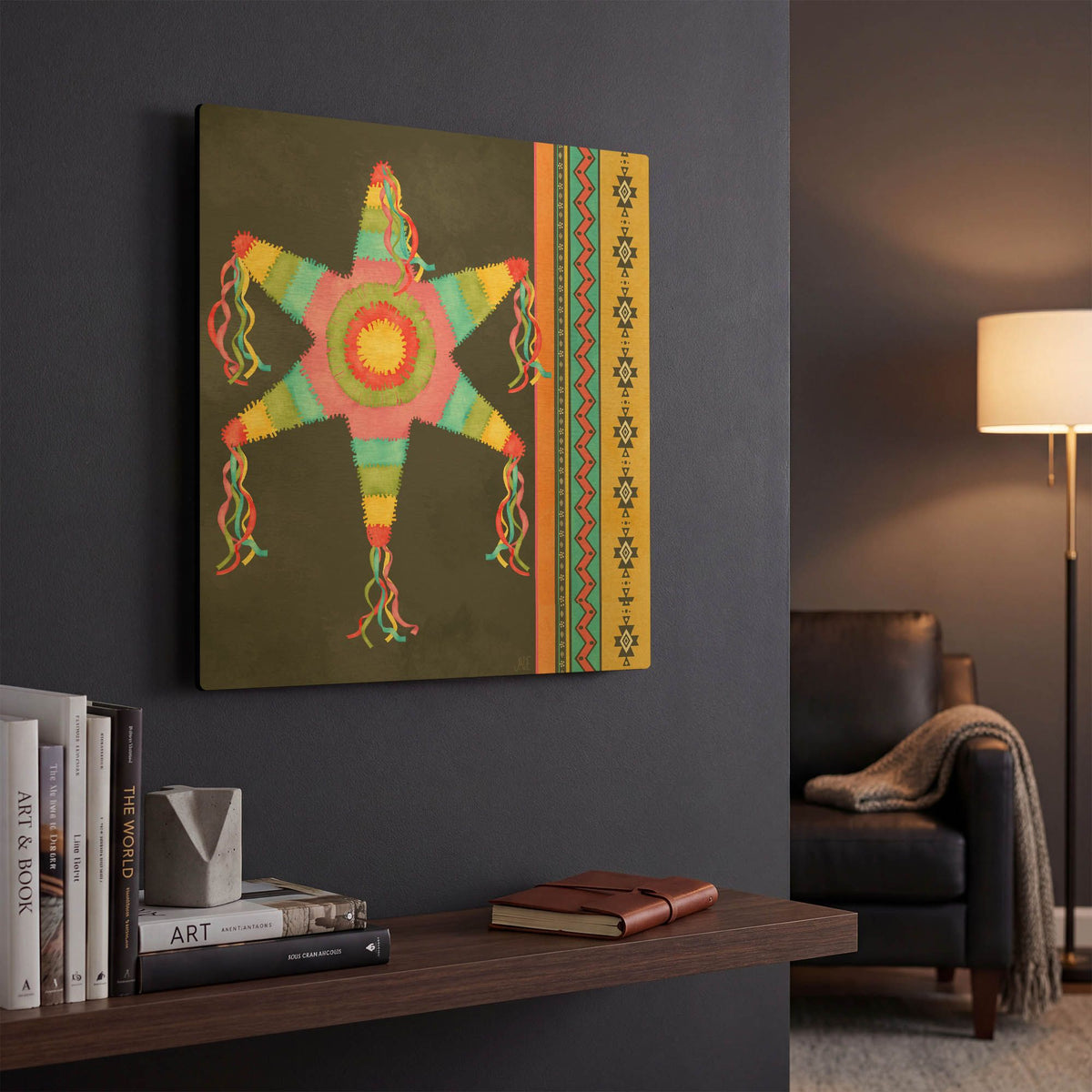 'Pinata Party II' By Jade Reynolds Gold Metal Wall Art