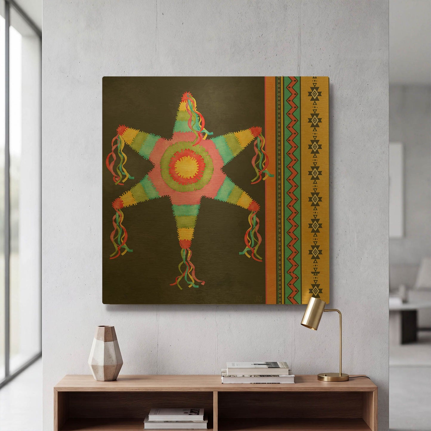 'Pinata Party II' By Jade Reynolds Gold Metal Wall Art