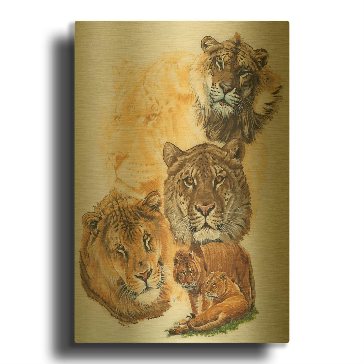 'Ritzy' By Barbara Keith Gold Metal Wall Art