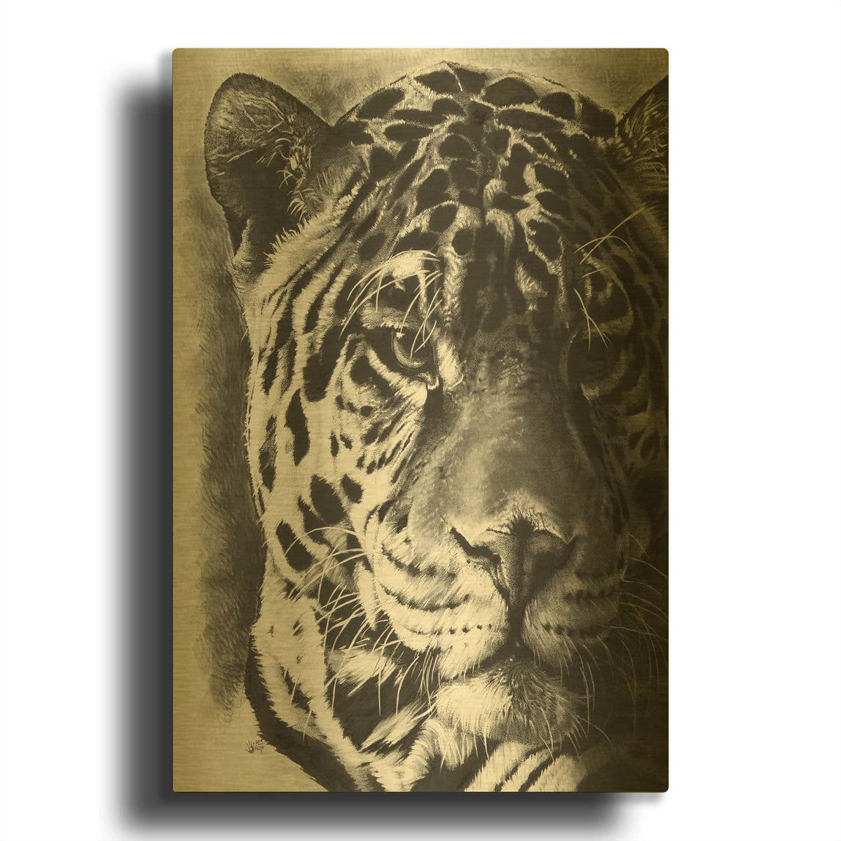 'Kingpin' By Barbara Keith Gold Metal Wall Art