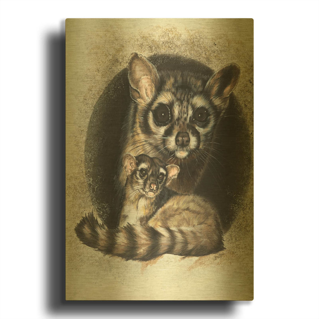 'Night Hunter' By Barbara Keith Gold Metal Wall Art