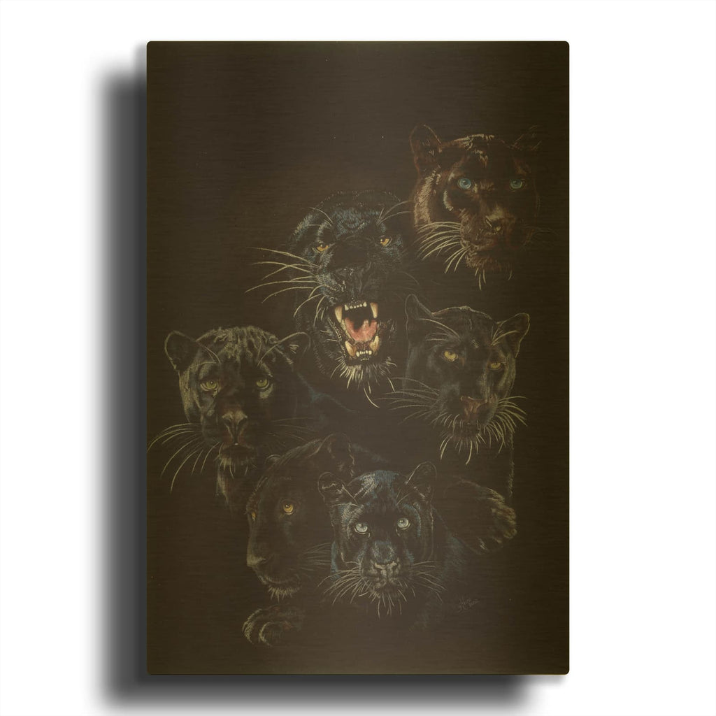 'Onyx' By Barbara Keith Gold Metal Wall Art