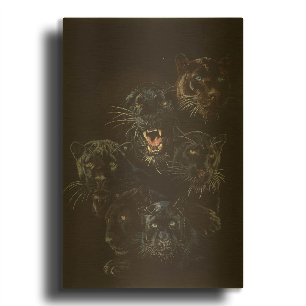 'Onyx' By Barbara Keith Gold Metal Wall Art