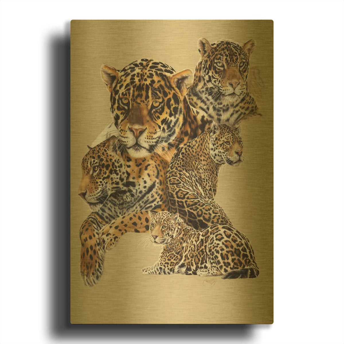 'Burn' By Barbara Keith Gold Metal Wall Art