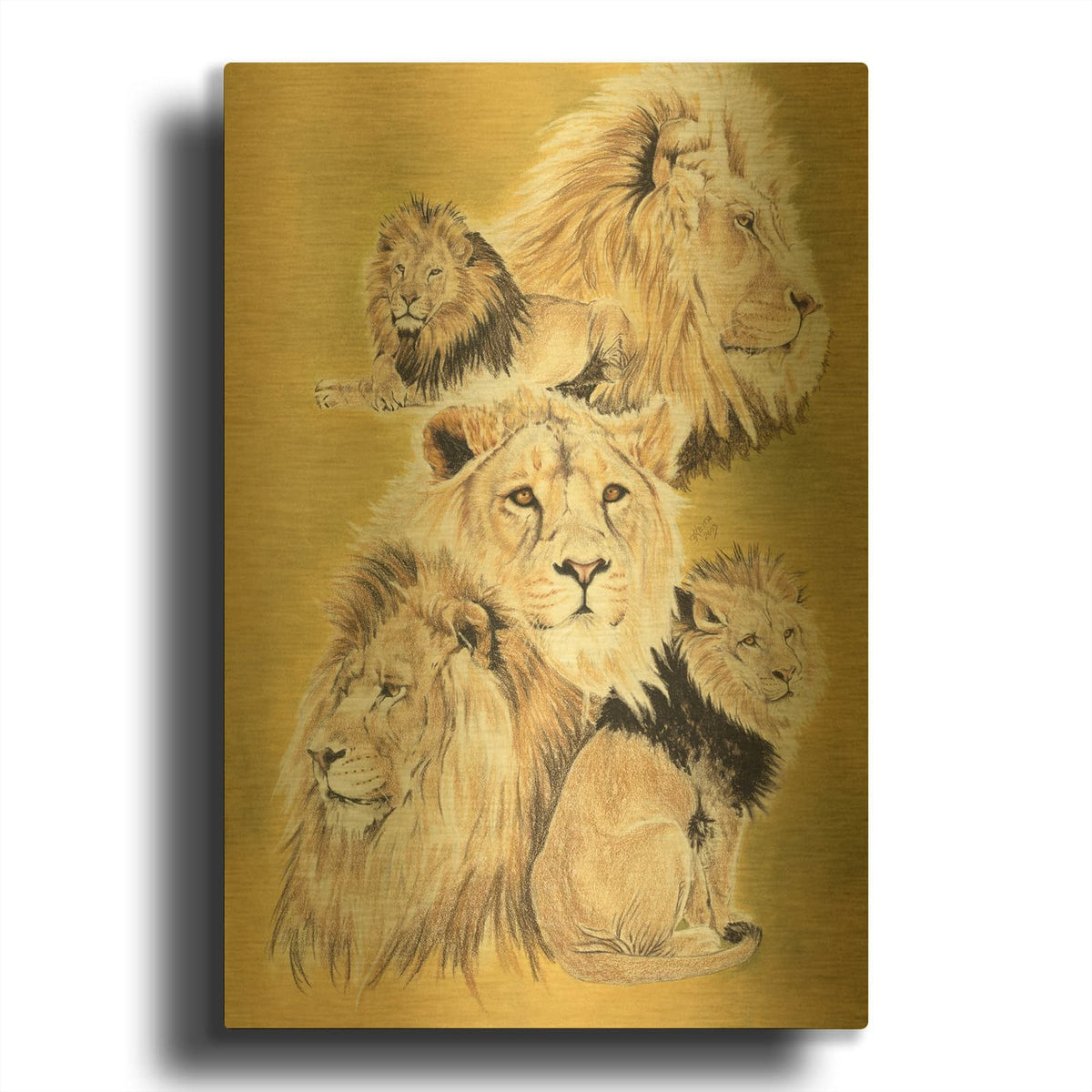 'Royality' By Barbara Keith Gold Metal Wall Art