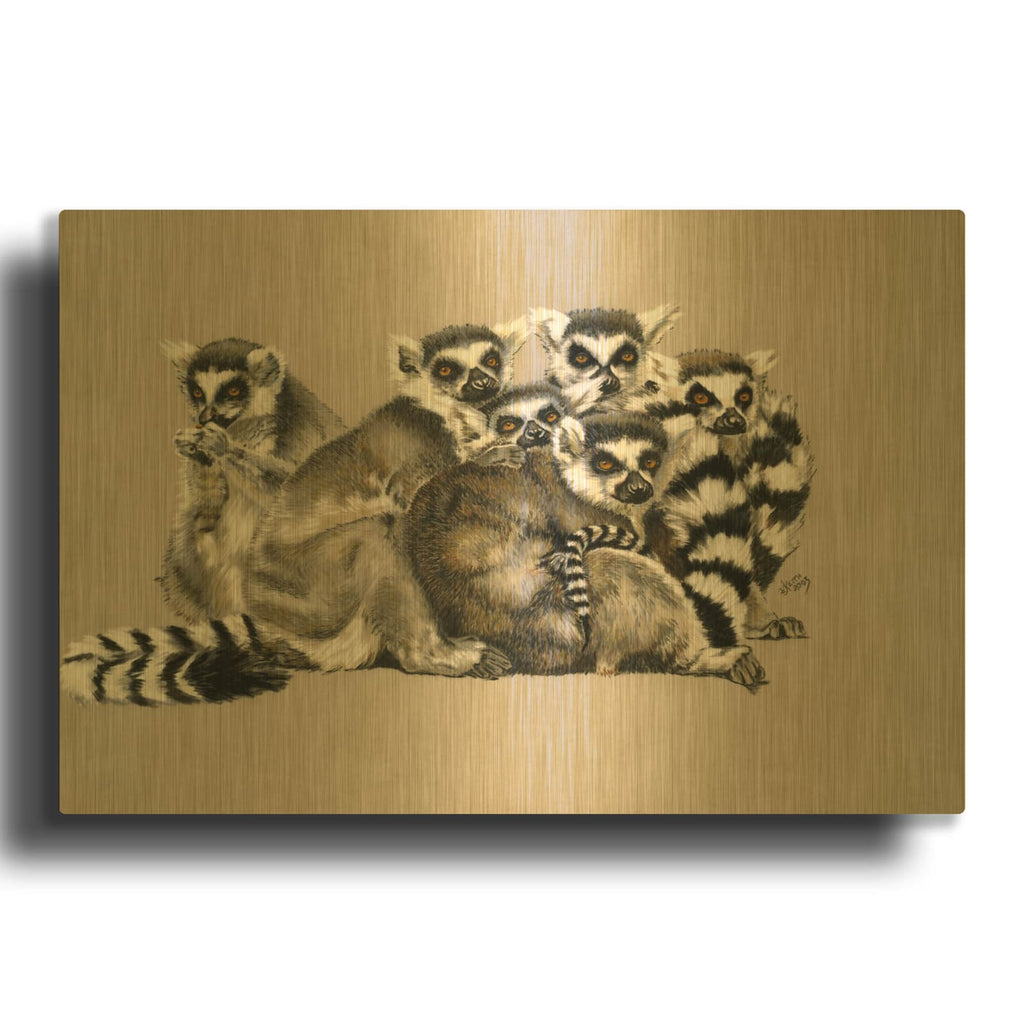 'Odd Man Out' By Barbara Keith Gold Metal Wall Art