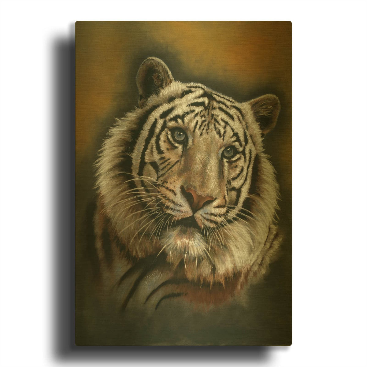 'Pearl' By Barbara Keith Gold Metal Wall Art