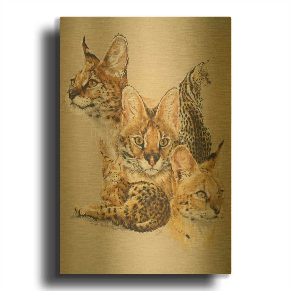 'Adroit' By Barbara Keith Gold Metal Wall Art