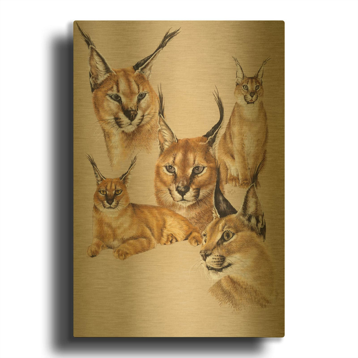 'Whimsey' By Barbara Keith Gold Metal Wall Art