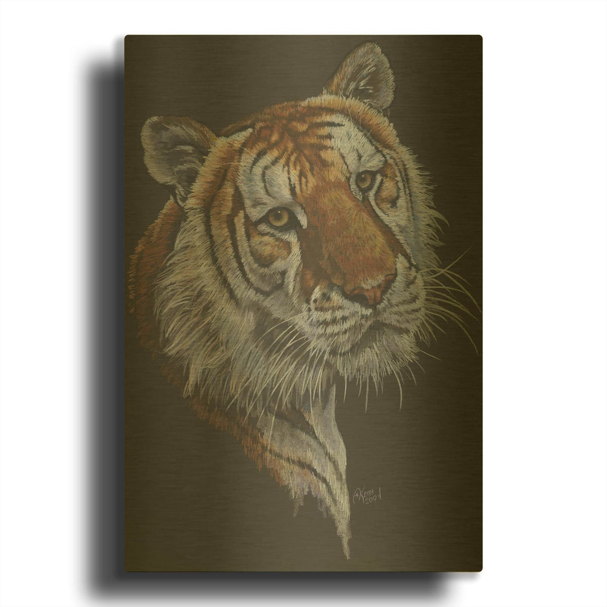 'Shere Khan' By Barbara Keith Gold Metal Wall Art