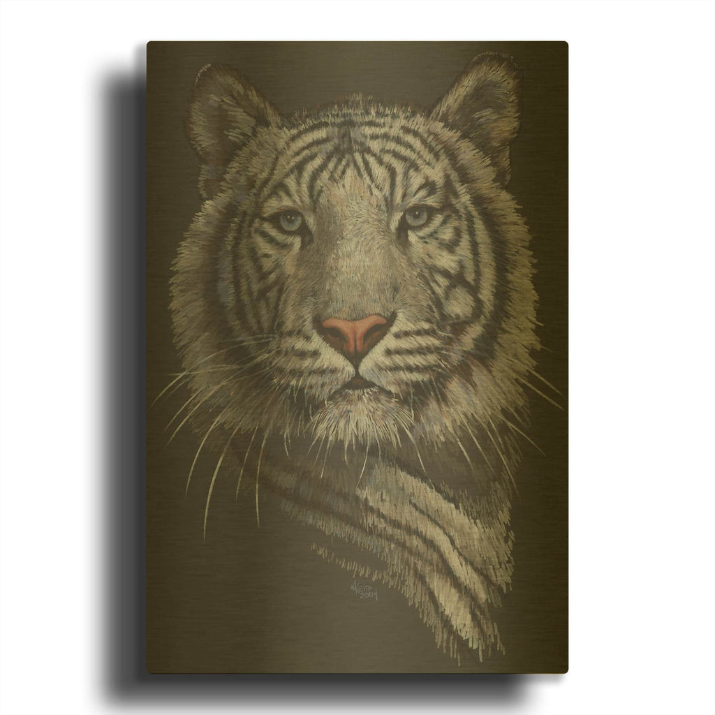 'Spector' By Barbara Keith Gold Metal Wall Art