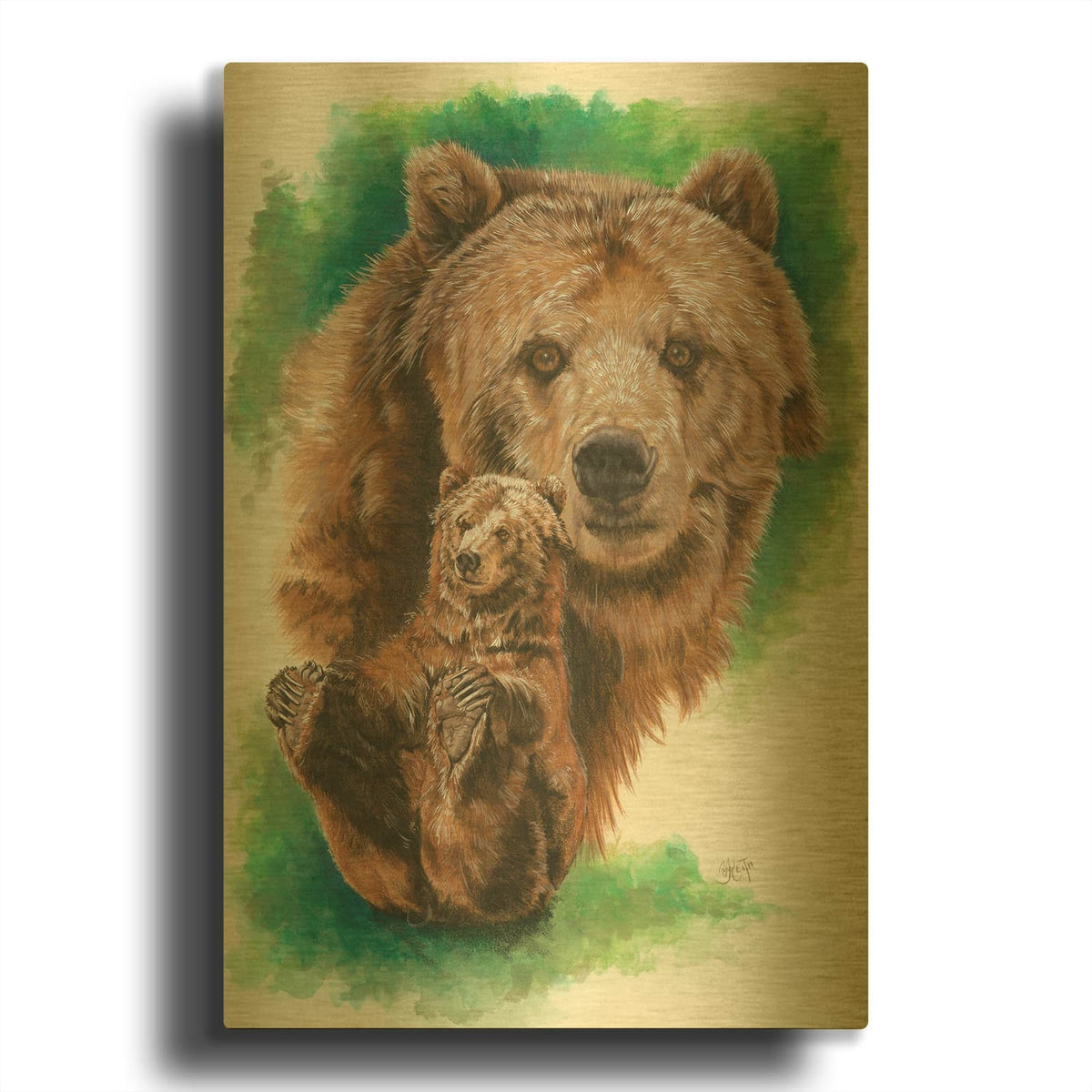 'Brawny' By Barbara Keith Gold Metal Wall Art