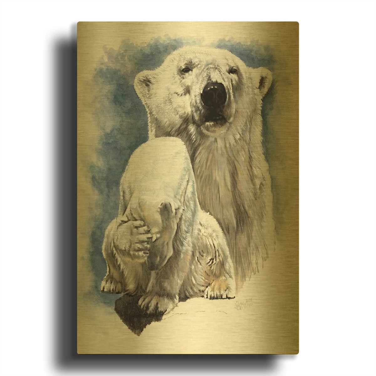 'Ivory' By Barbara Keith Gold Metal Wall Art