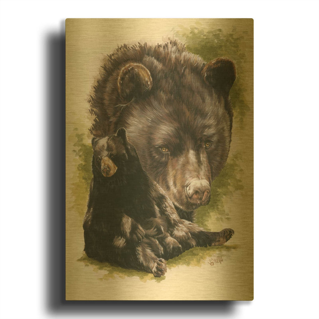'Ebony' By Barbara Keith Gold Metal Wall Art