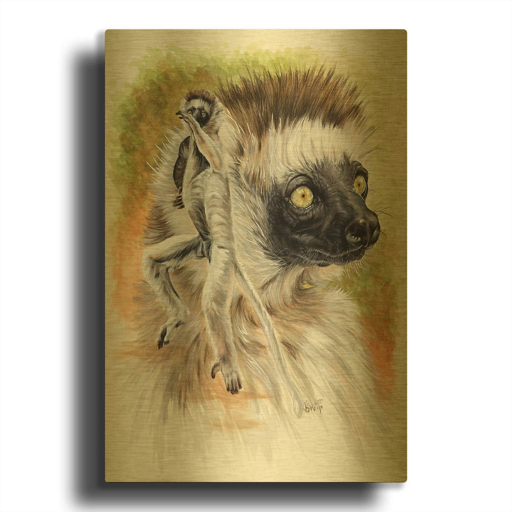 'Agile' By Barbara Keith Gold Metal Wall Art