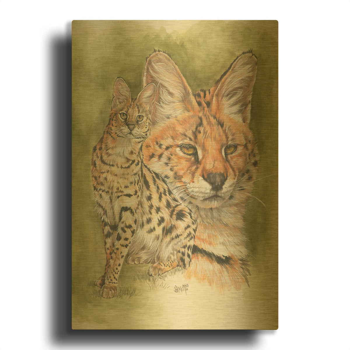 'Tempo' By Barbara Keith Gold Metal Wall Art