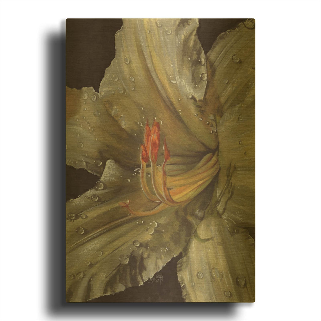 'Diamonds' By Barbara Keith Gold Metal Wall Art