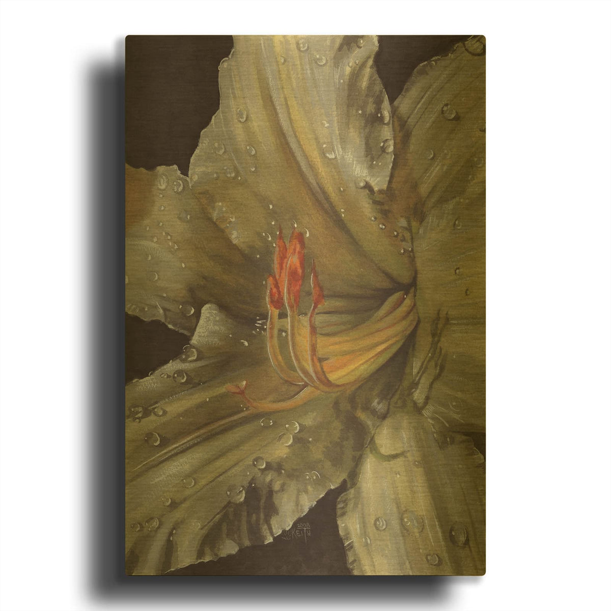 'Diamonds' By Barbara Keith Gold Metal Wall Art