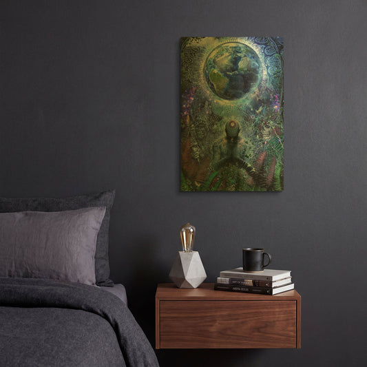 'Gratitude for the Earth and Sky' By Cameron Gray Gold Metal Wall Art