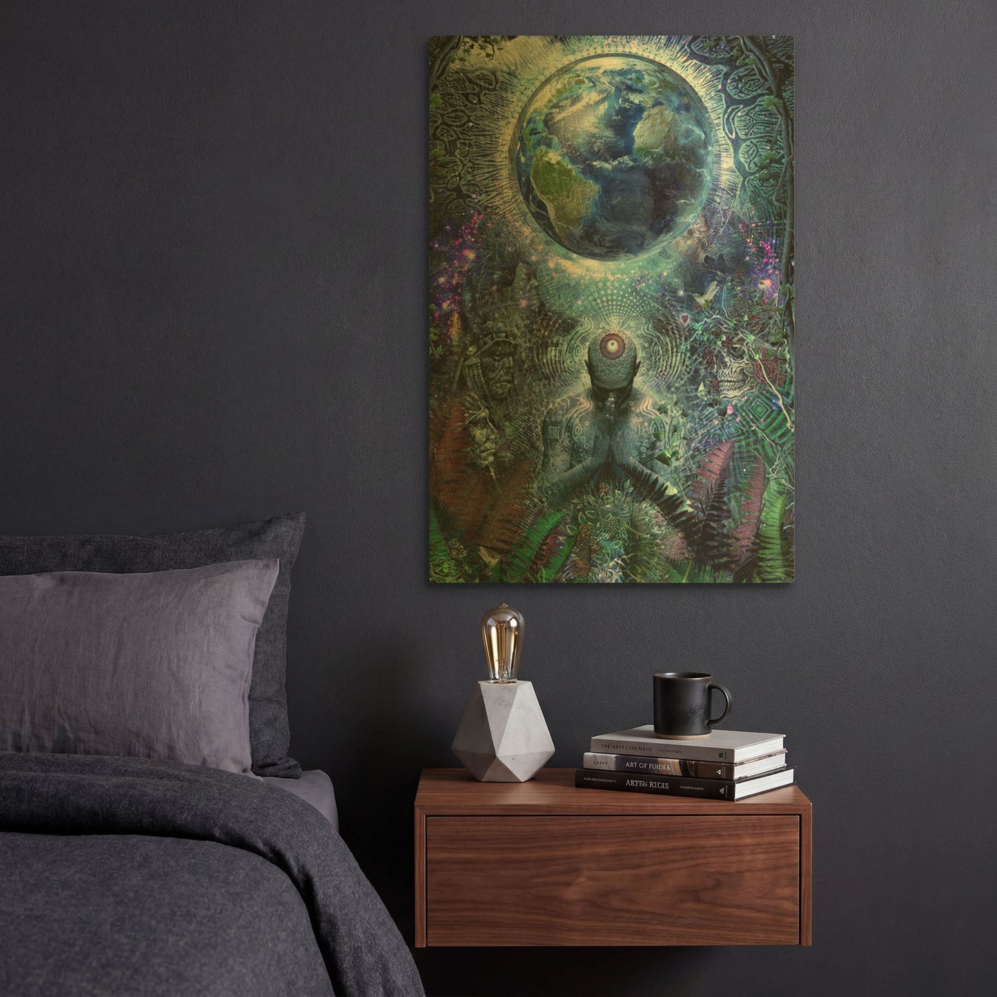 'Gratitude for the Earth and Sky' By Cameron Gray Gold Metal Wall Art