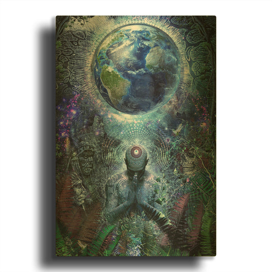 'Gratitude for the Earth and Sky' By Cameron Gray Gold Metal Wall Art