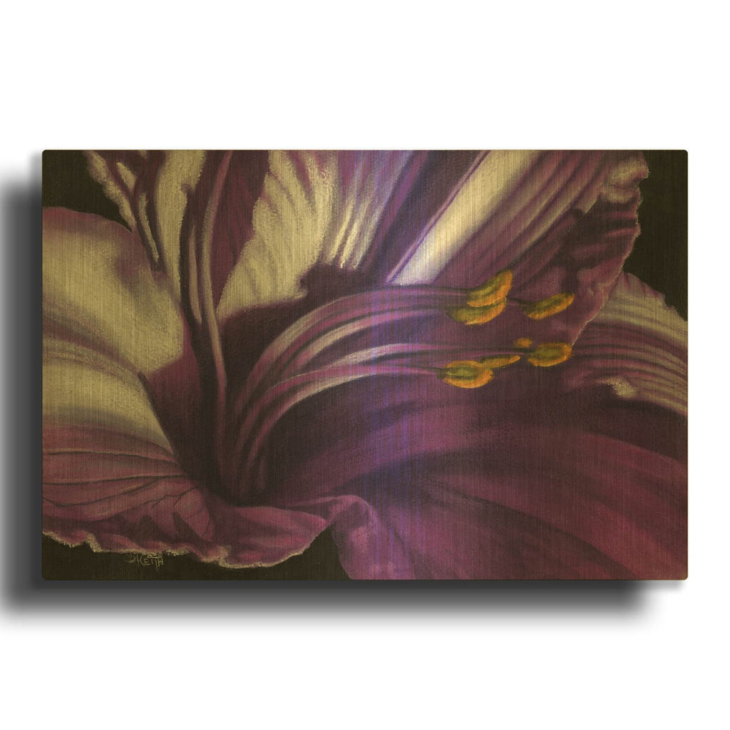 'Amethyst' By Barbara Keith Gold Metal Wall Art