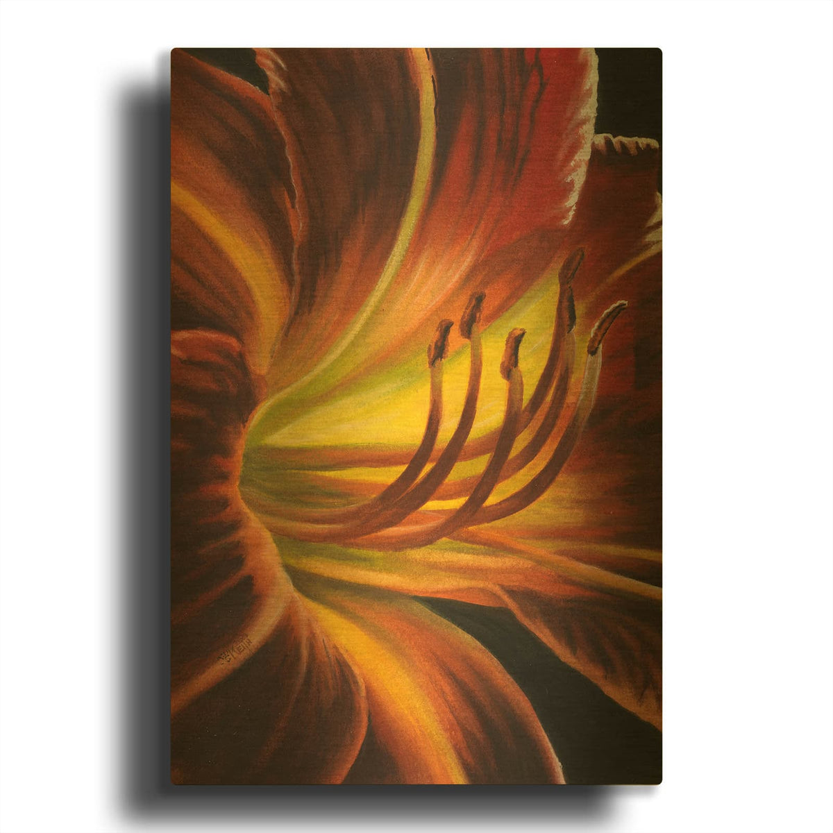 'Tones' By Barbara Keith Gold Metal Wall Art
