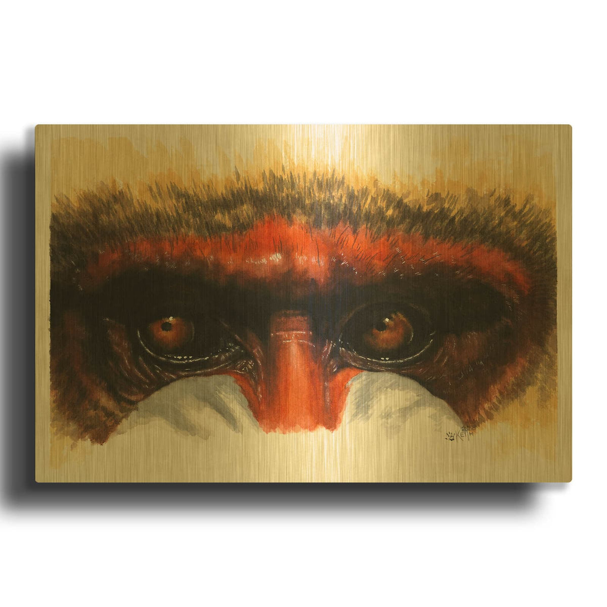 'Eye-Catching' By Barbara Keith Gold Metal Wall Art