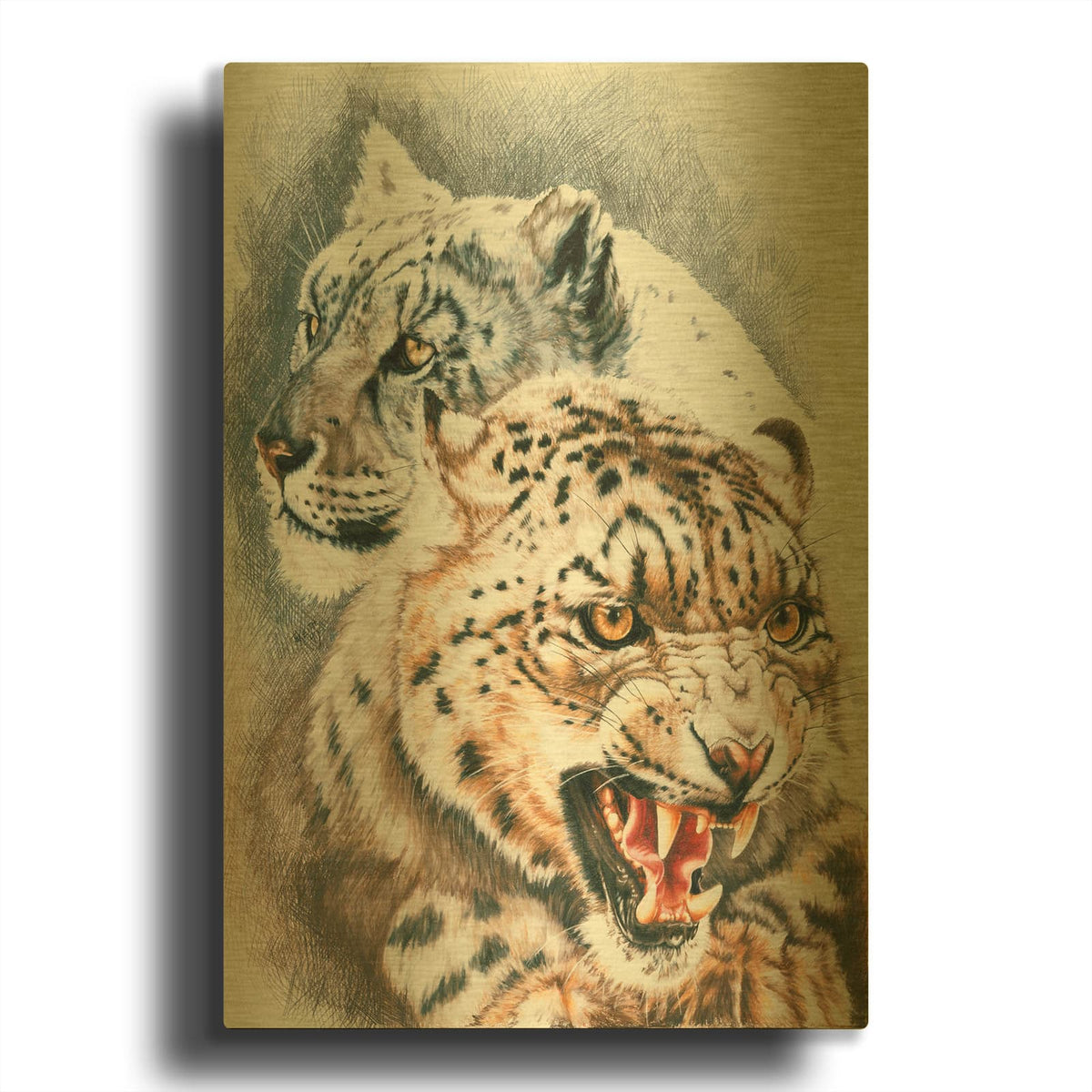 'Savage Perfection' By Barbara Keith Gold Metal Wall Art