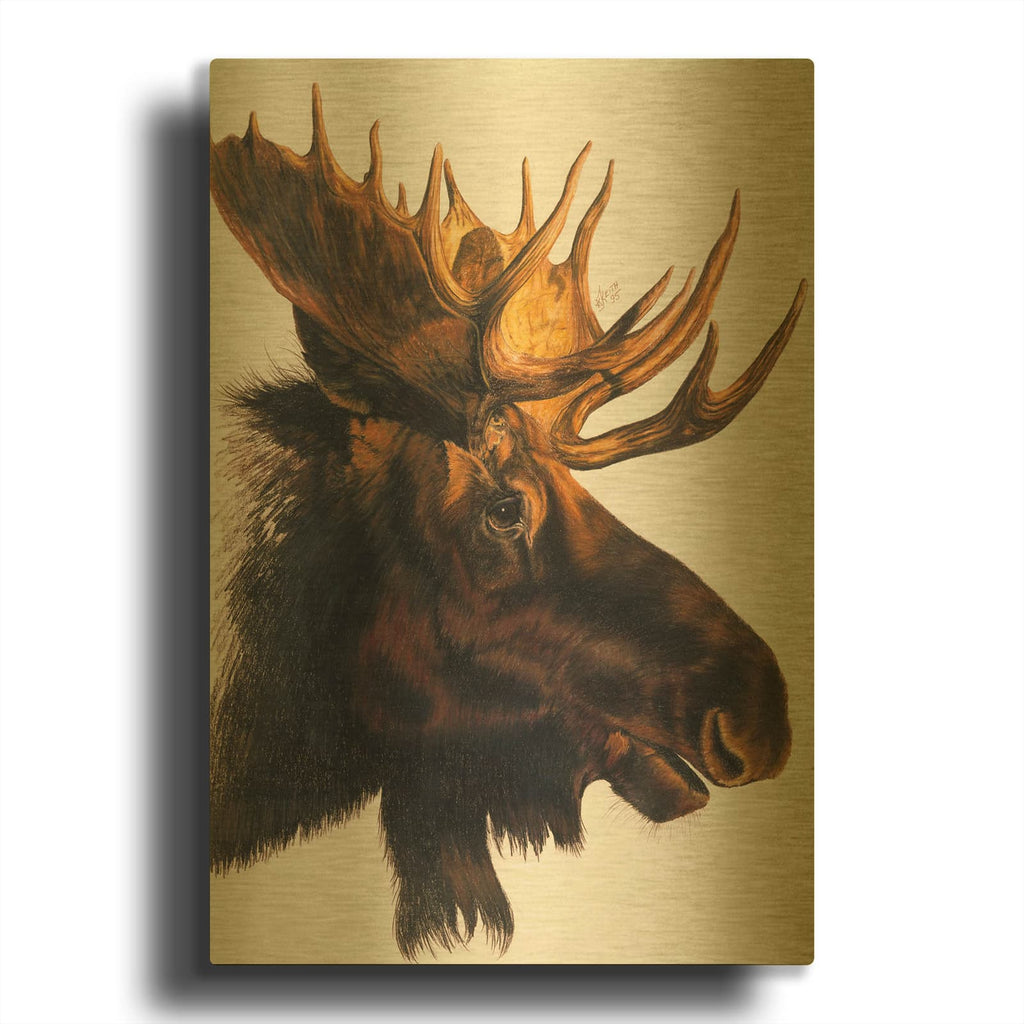 'Bullwinkle' By Barbara Keith Gold Metal Wall Art