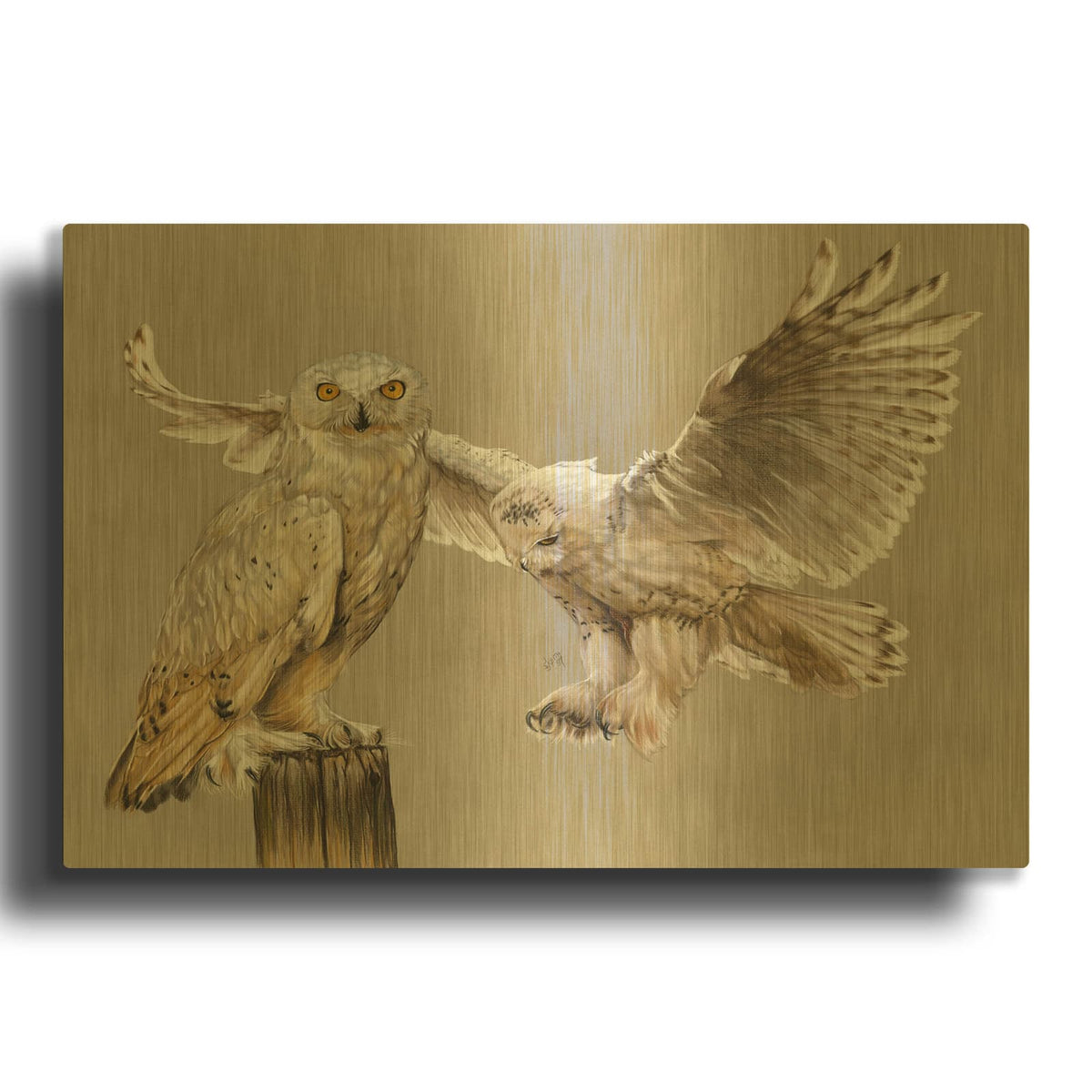'Halcyon' By Barbara Keith Gold Metal Wall Art