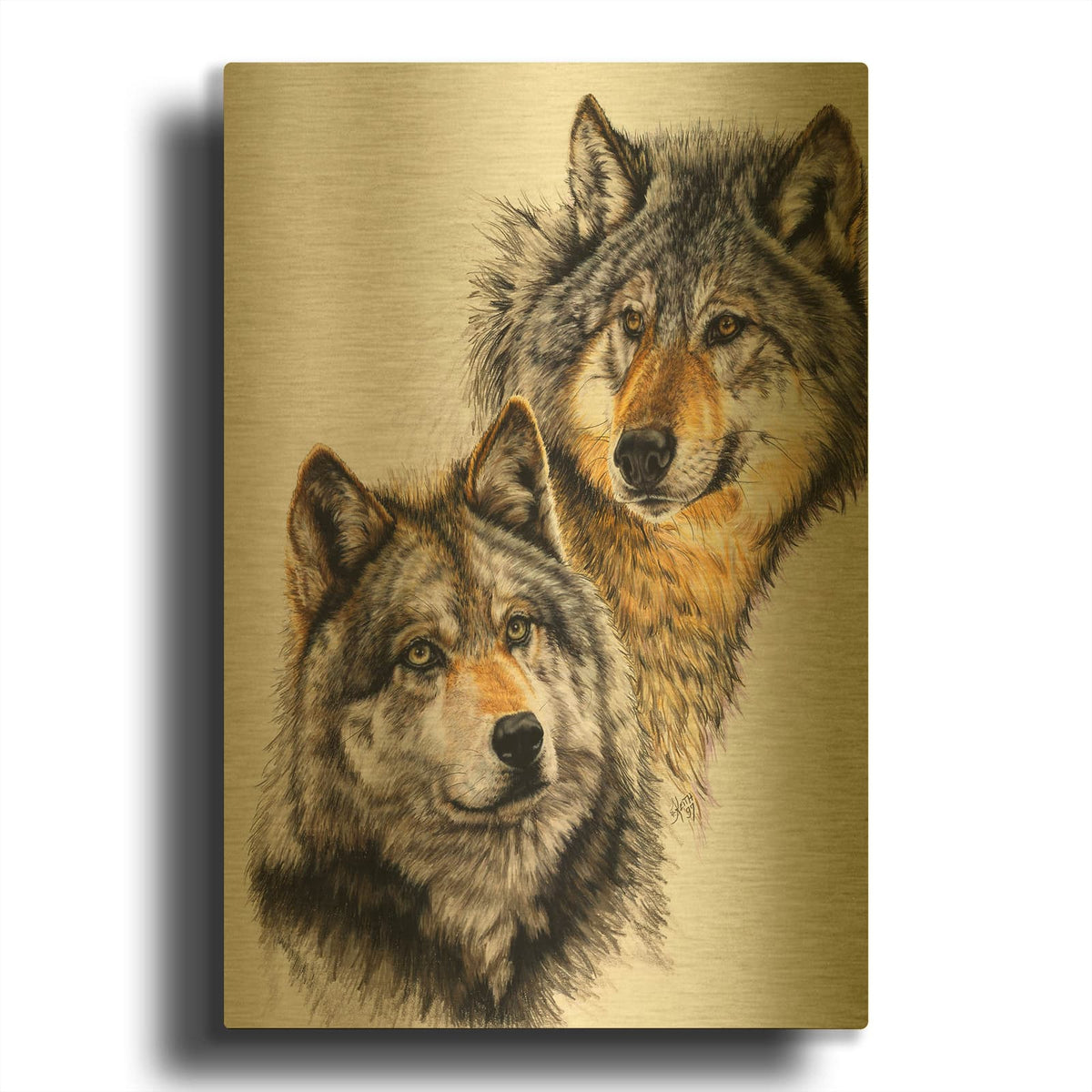'Splendid Companions' By Barbara Keith Gold Metal Wall Art
