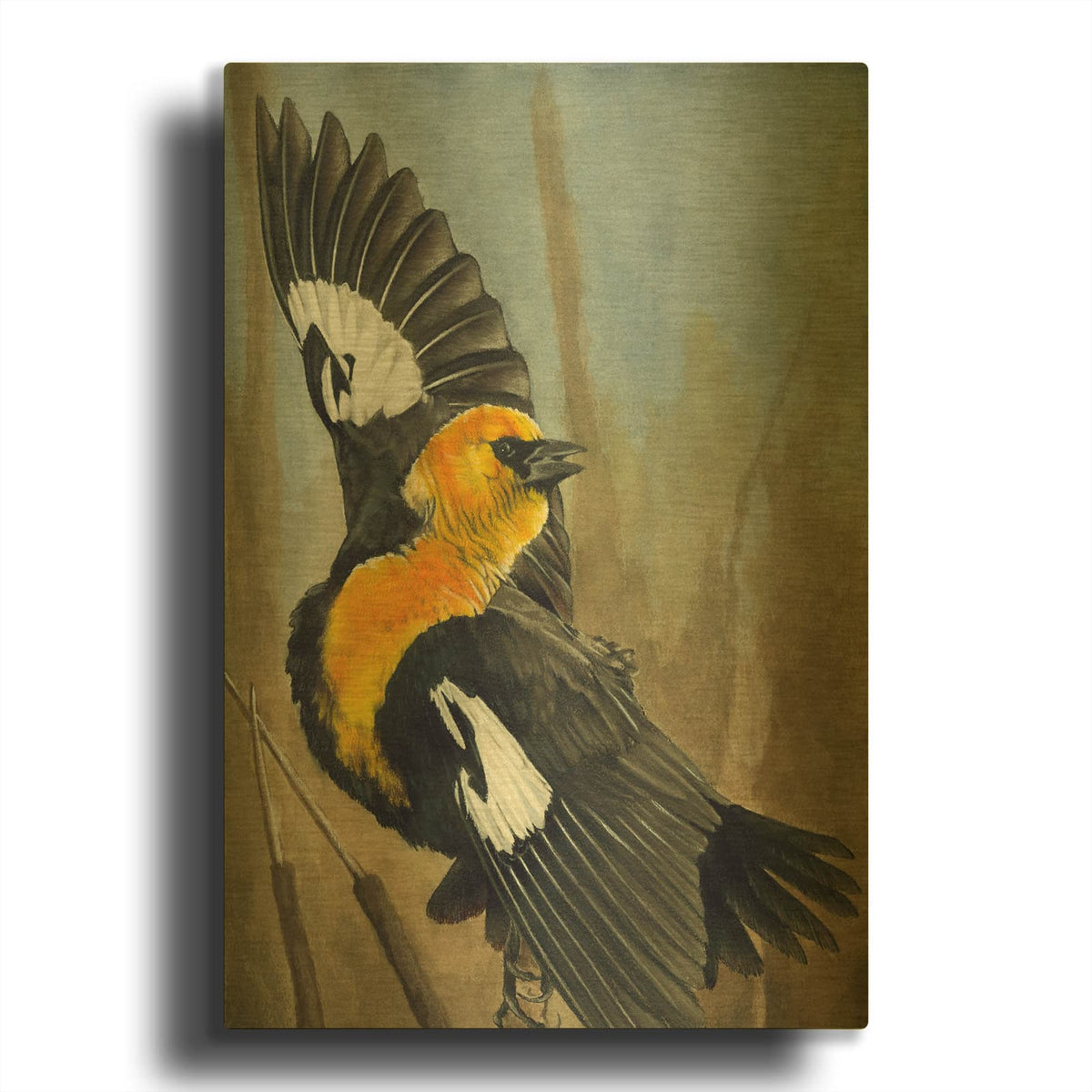 'The Flirt' By Barbara Keith Gold Metal Wall Art