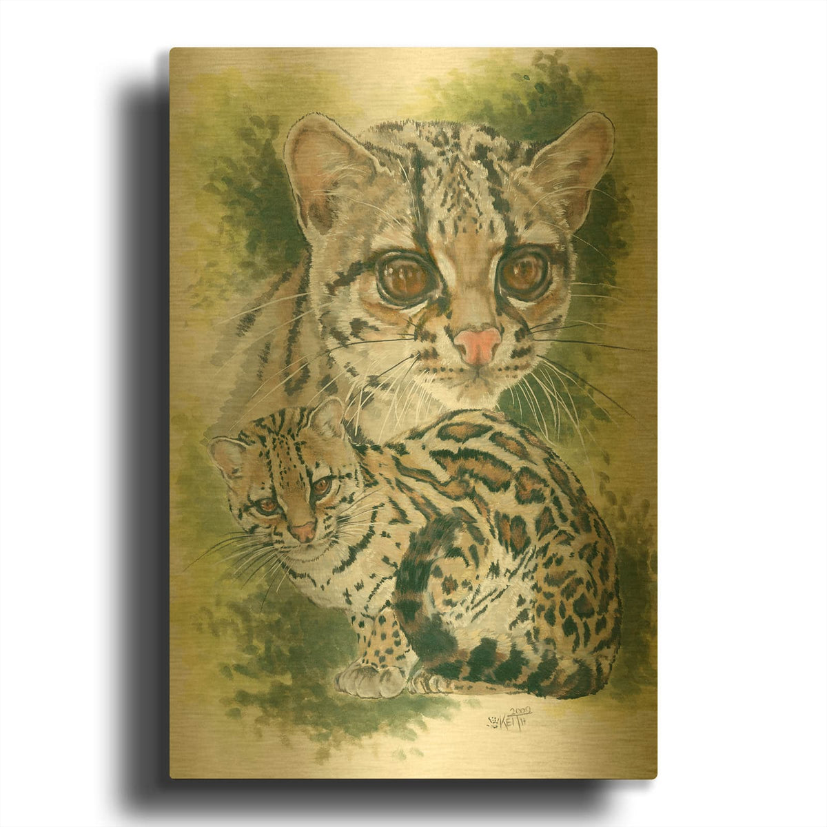 'Bantom' By Barbara Keith Gold Metal Wall Art