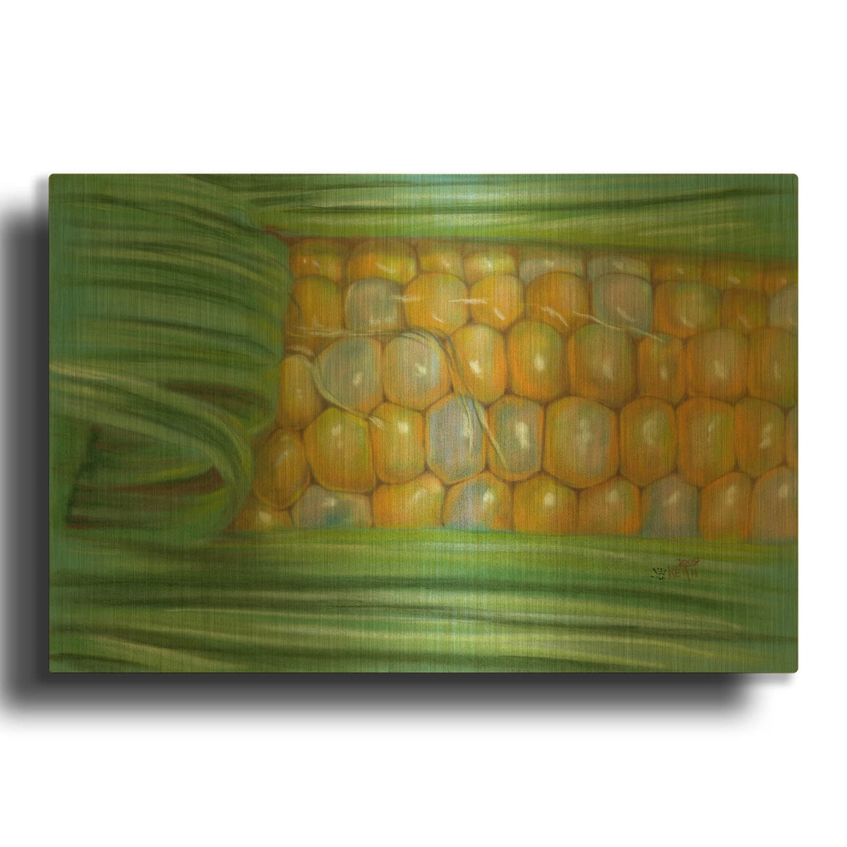 'Bread & Butter' By Barbara Keith Gold Metal Wall Art