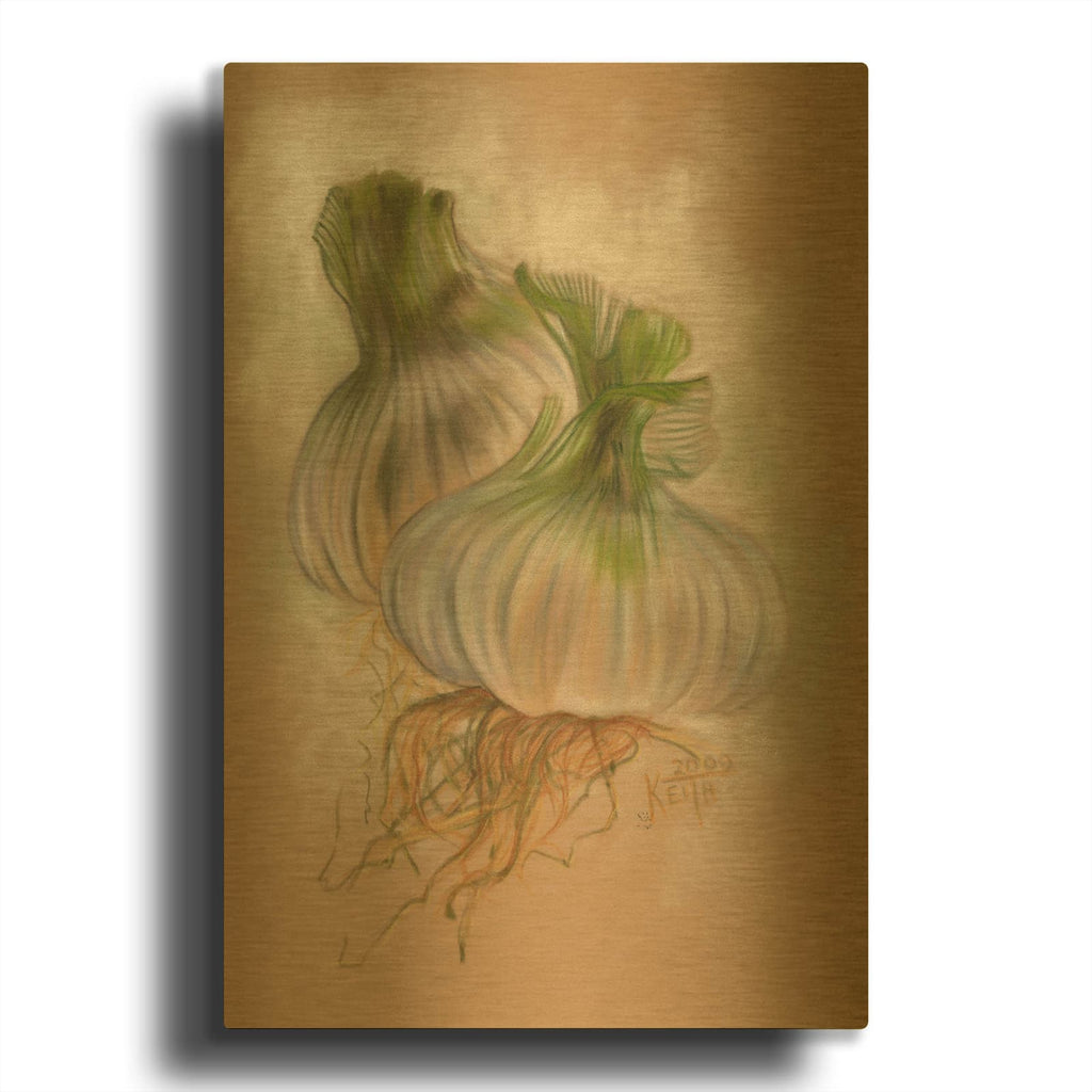 'Pequant' By Barbara Keith Gold Metal Wall Art