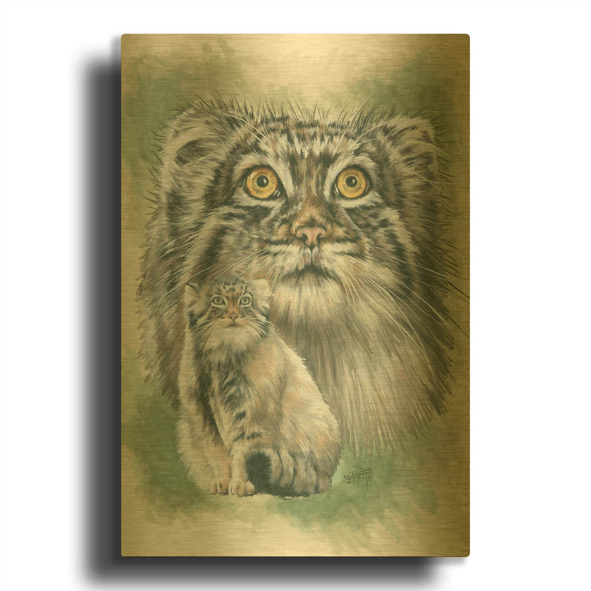 'Rowdy' By Barbara Keith Gold Metal Wall Art