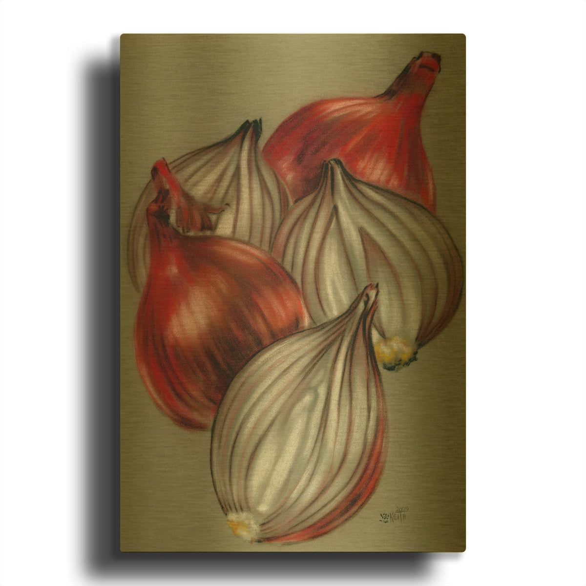 'Ruddy' By Barbara Keith Gold Metal Wall Art