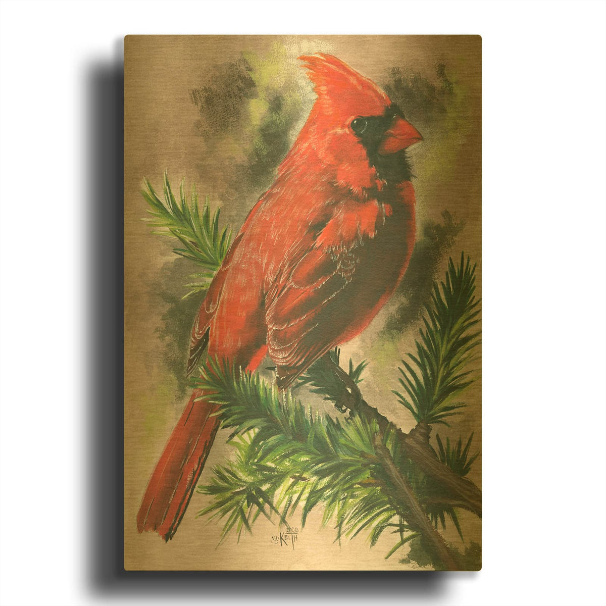 'Show-Off' By Barbara Keith Gold Metal Wall Art