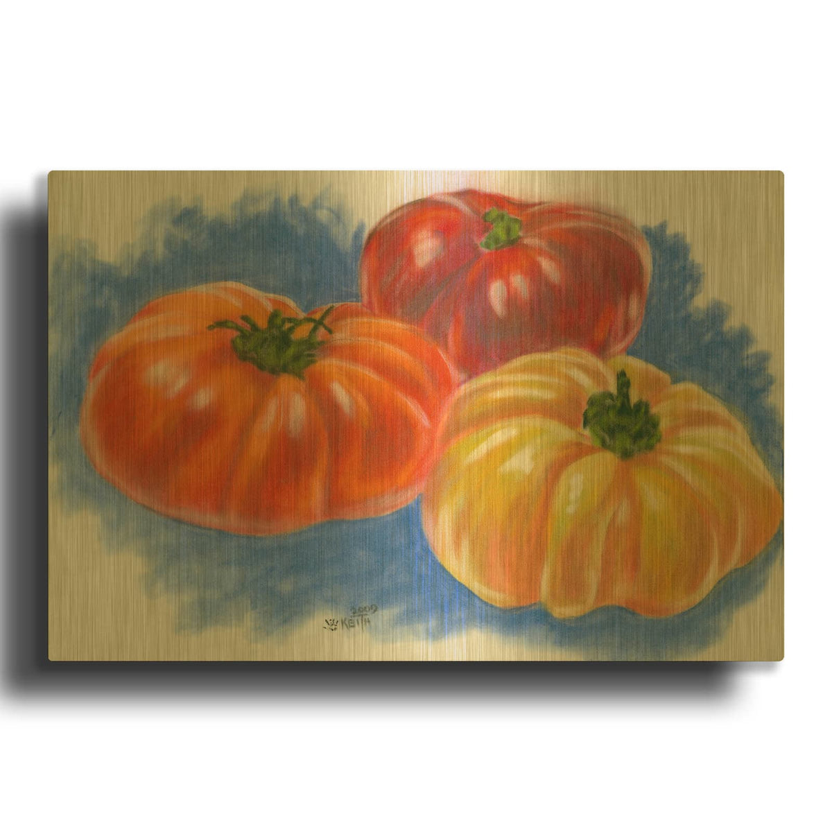 'Variety' By Barbara Keith Gold Metal Wall Art