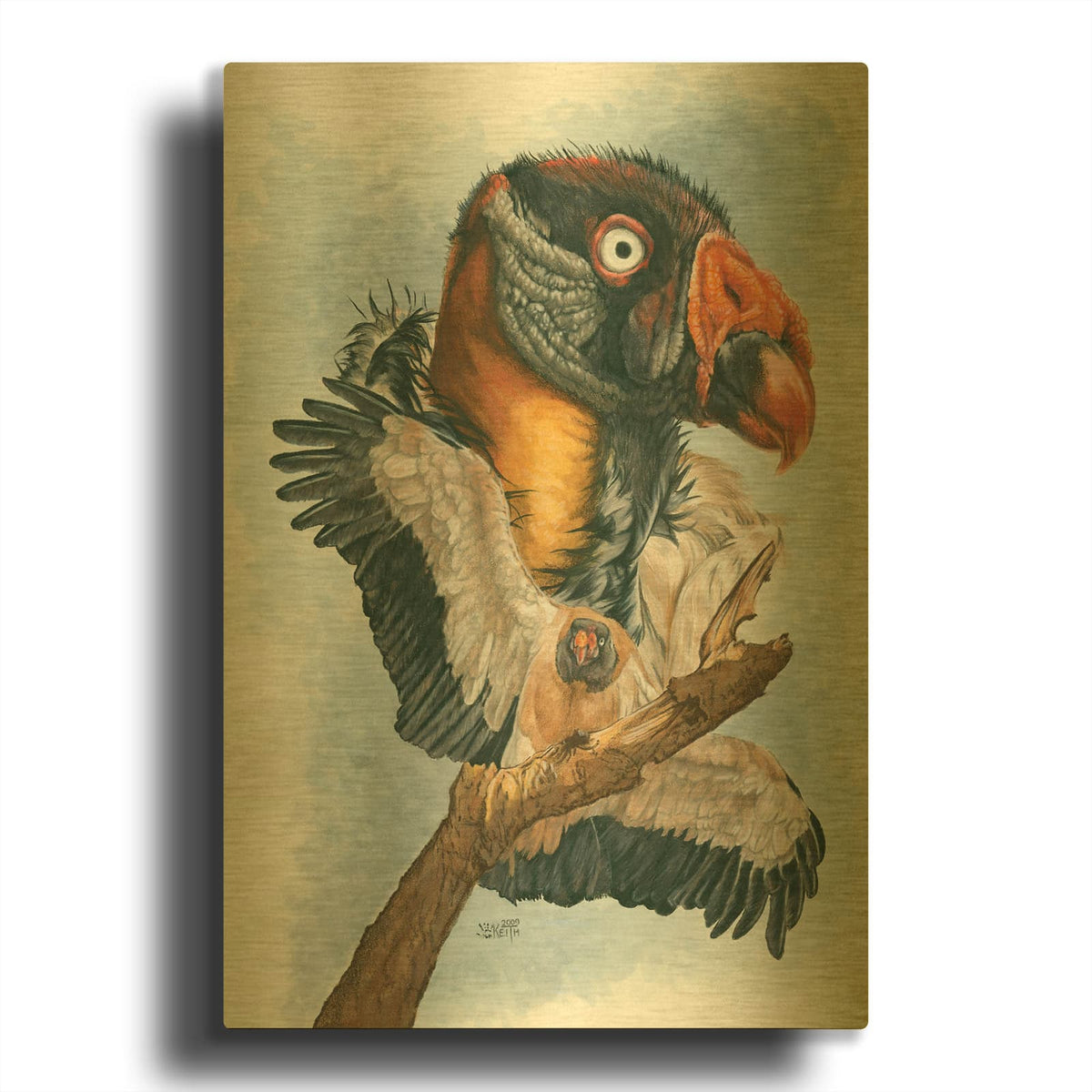 'Marauder' By Barbara Keith Gold Metal Wall Art