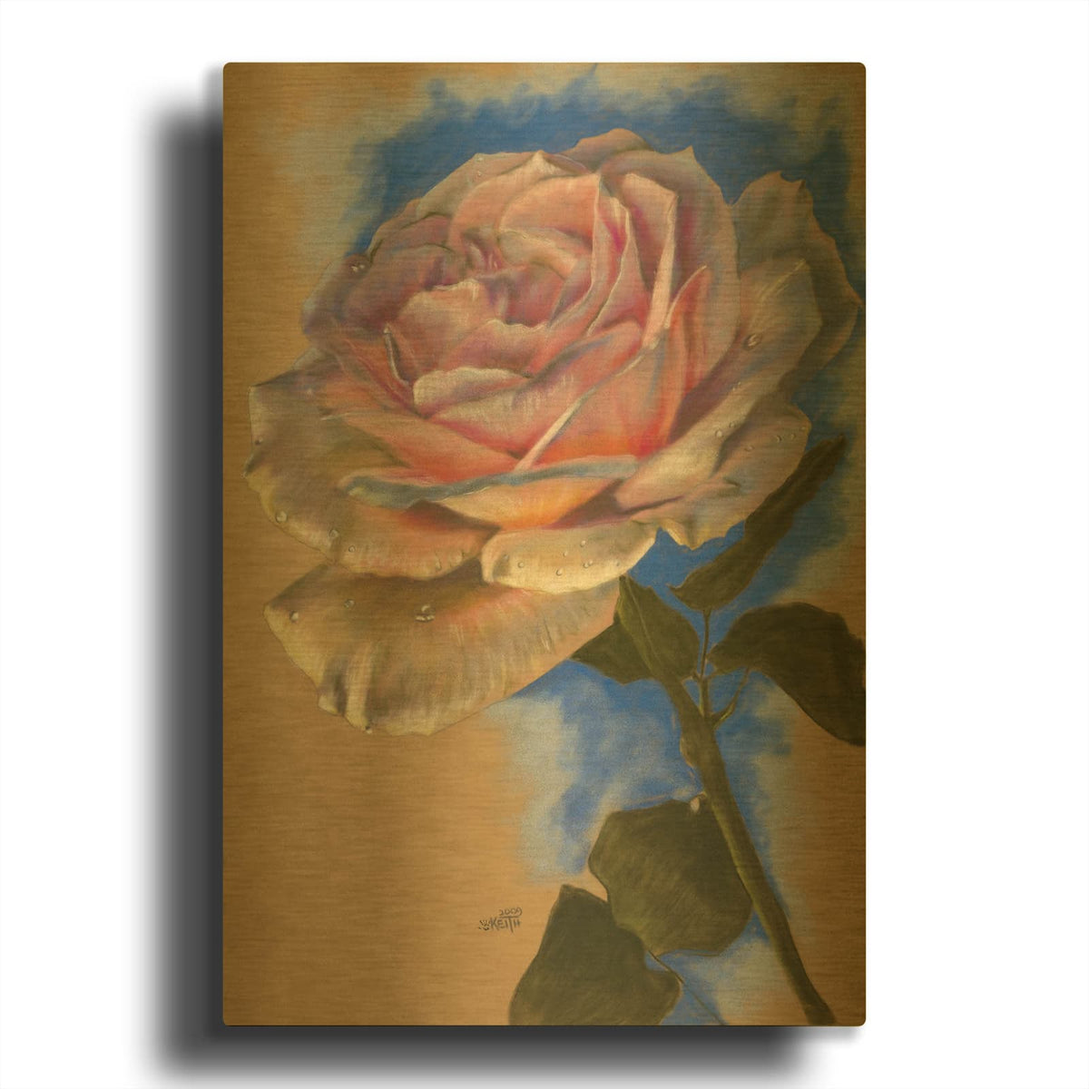 'Opal Essence' By Barbara Keith Gold Metal Wall Art