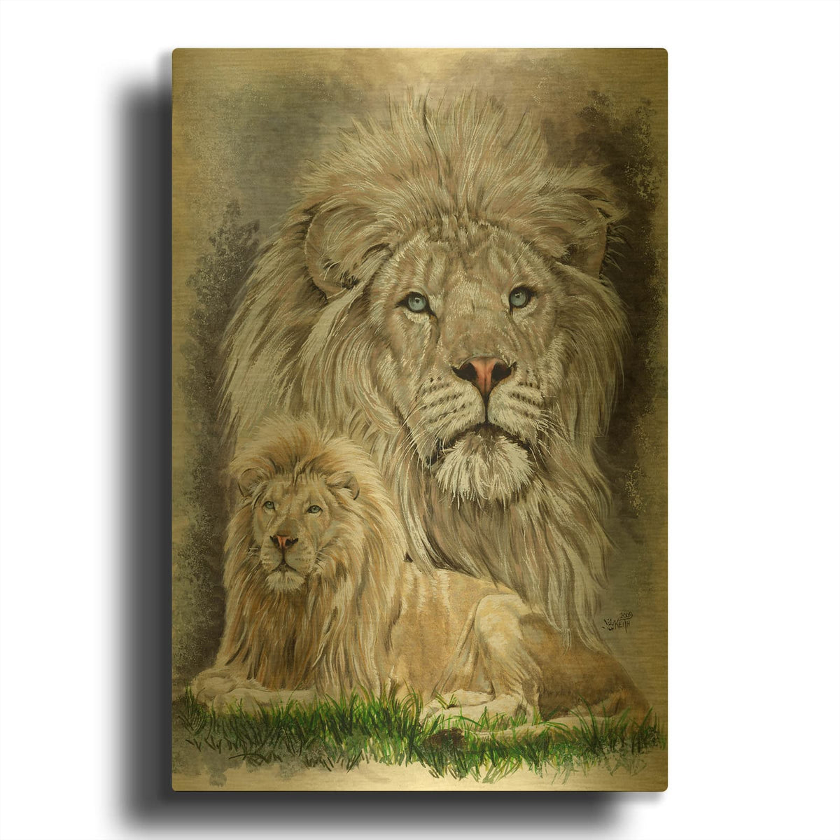 'Phantasy' By Barbara Keith Gold Metal Wall Art