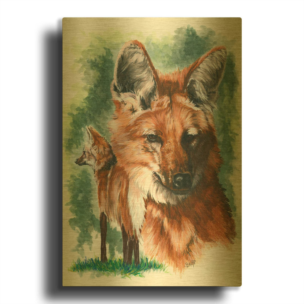 'Elegant' By Barbara Keith Gold Metal Wall Art
