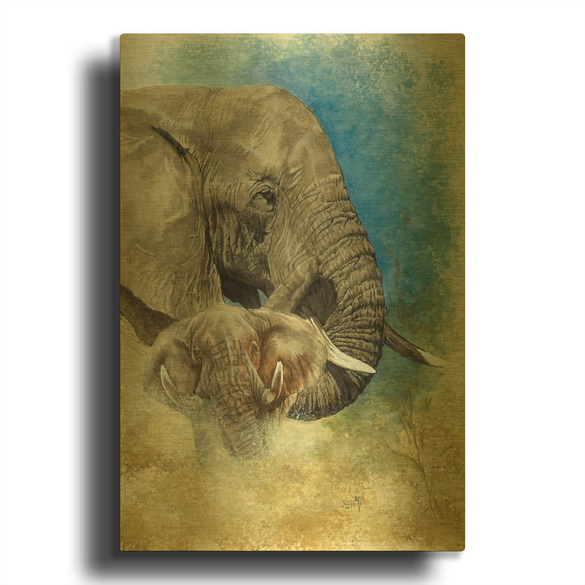 'Stalwart' By Barbara Keith Gold Metal Wall Art