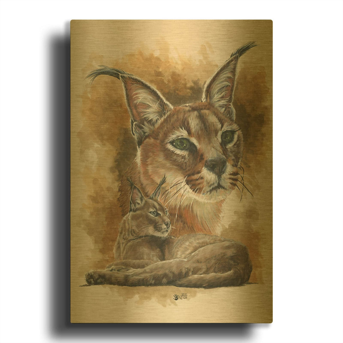 'Sprightly' By Barbara Keith Gold Metal Wall Art