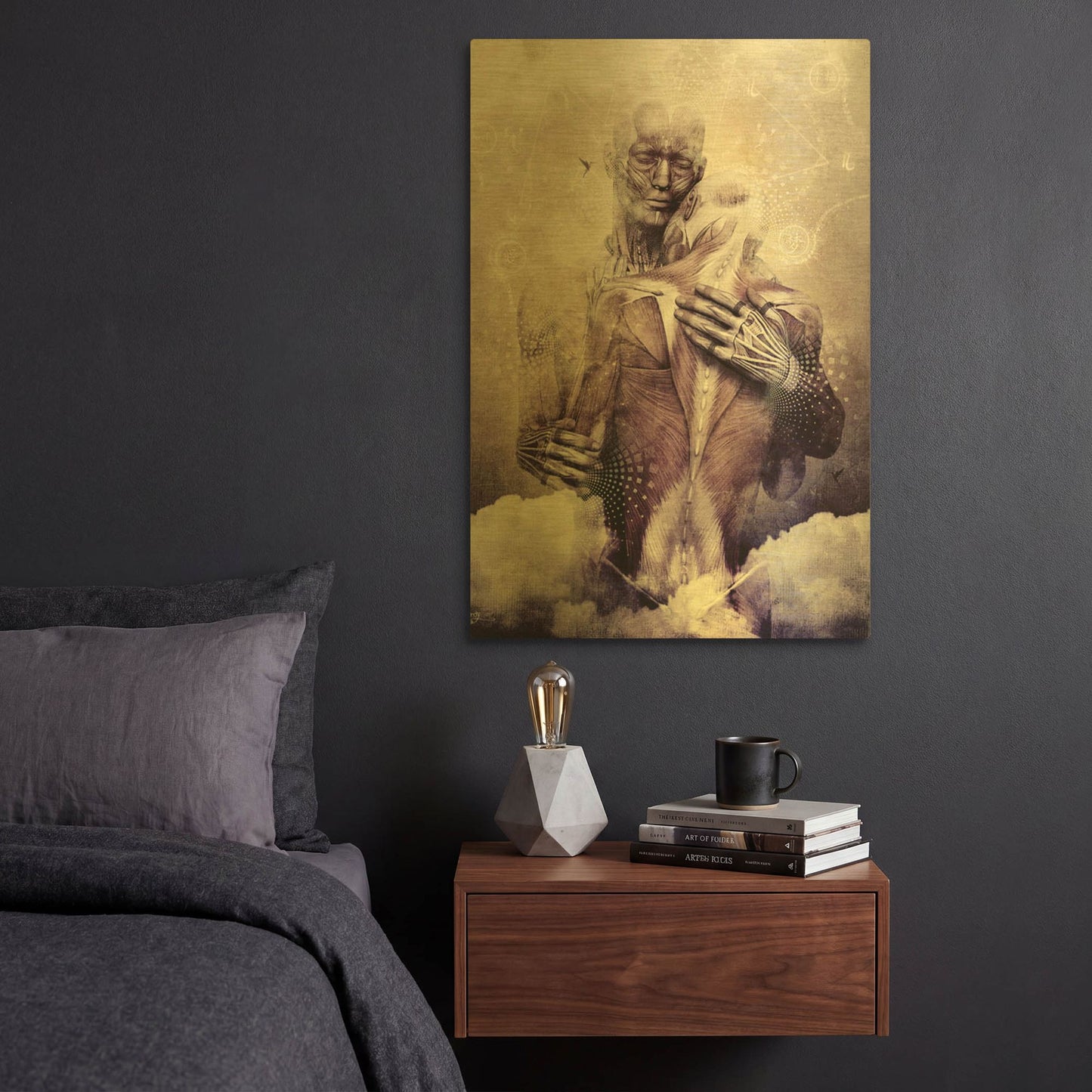 'If Only The Sky Would Disappear' By Cameron Gray Gold Metal Wall Art