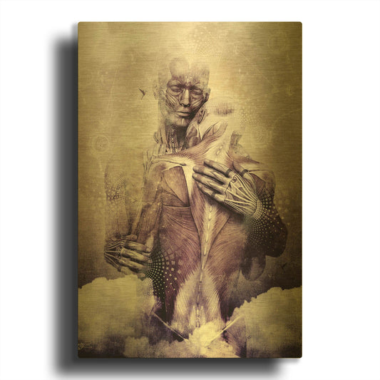 'If Only The Sky Would Disappear' By Cameron Gray Gold Metal Wall Art