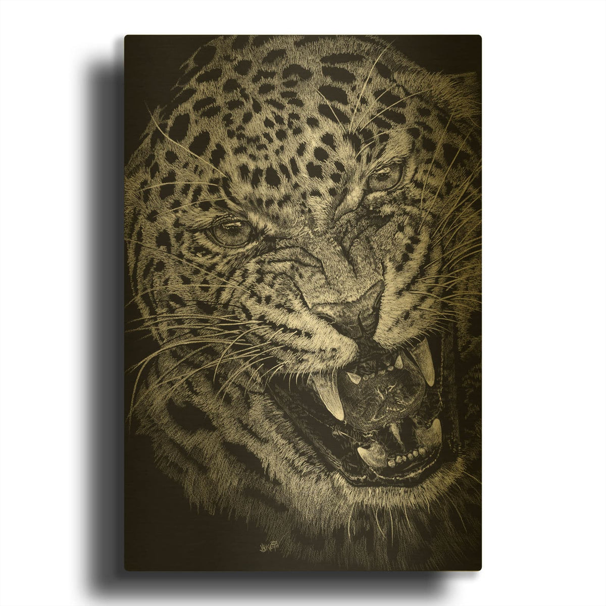 'Outrage' By Barbara Keith Gold Metal Wall Art